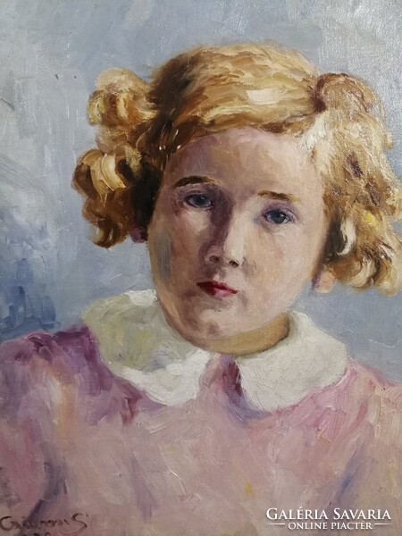 CSÁVOSI SÁNDOR /1885-1954/ VAJDASÁGI MAGYAR FESTŐMŰVÉSZ - KISLÁNY PORTRÉ