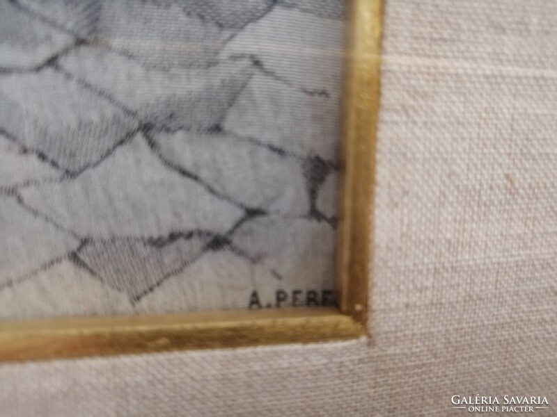 ANTIK SZŐTT SELYEMKÁRPIT - ALONSO PEREZ után NEYRET FRERES SZÖVŐMŰHELYÉBEN KÉSZÜLT