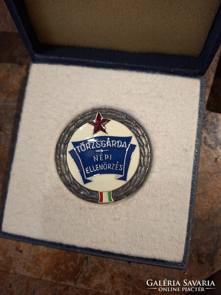 NÉPI ELLENŐRZÉS TÖRZSGÁRDA TŰZZOMÁNC ÉREM