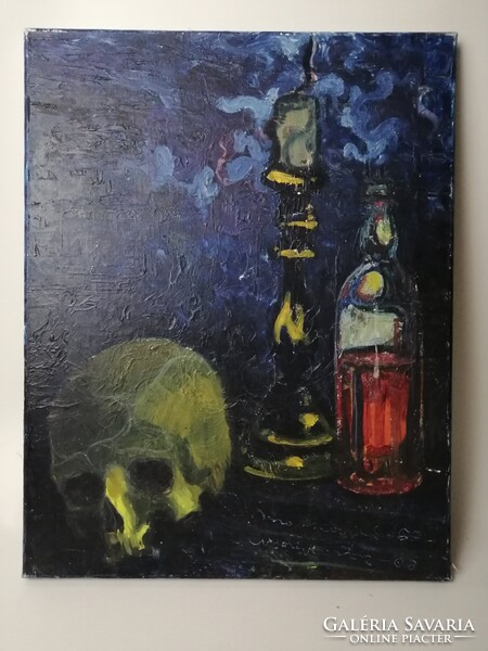 MARKOVICS ÁRPÁD - KOPONYÁS CSENDÉLET 1969