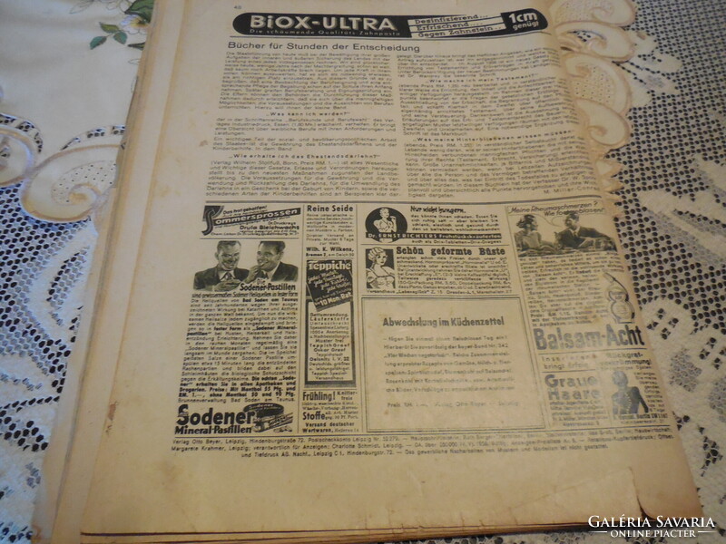 Divat magazin - BEYERS MODE für alle  1938  .  48 oldal