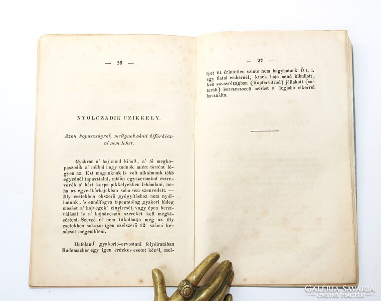 1842 - Dr. Virányi Kálmán - Nincs többé kopasz fej! A haj-bajok gyógyítása Ritka orvosi könyv !!