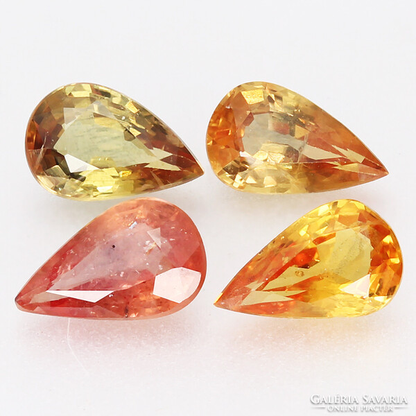 (2) 0.33ct 5.9x3.6mm Kezeletlen Narancs(sárga) Zafír, Csodálatosan Gyönyörű Drágakő