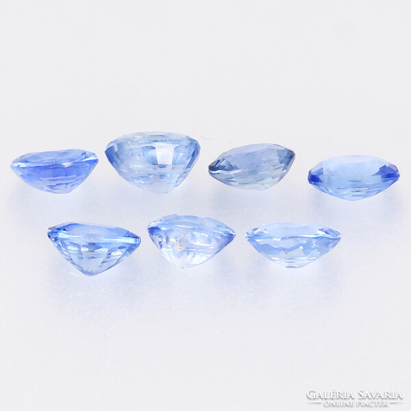 (2) 0.17ct 3.6x2.8mm Természetes Kék Ceylon Zafír, Káprázatosan Ragyogó Drágakő