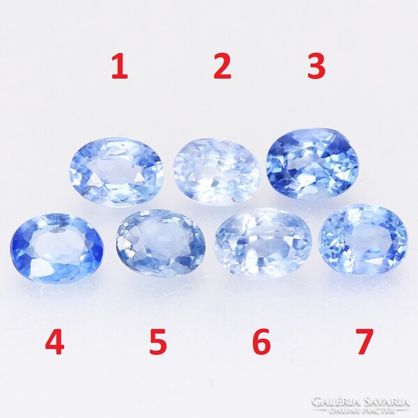 (4) 0.17ct VS 3.7x3mm Természetes Kék Ceylon Zafír, Csodálatos Drágakő