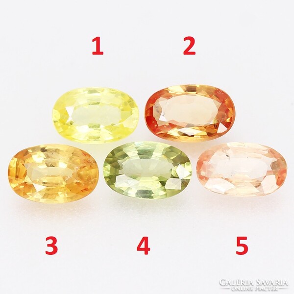 (3) 0.31ct VVS-VS 5x3.4mm Kezeletlen Narancs Zafír, Csodálatosan Gyönyörű Drágakő
