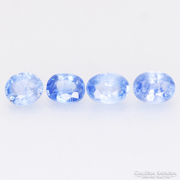 (4) 0.29ct 4.2x3.3mm Természetes Kék Ceylon Zafír, Gyönyörűen Ragyogó Drágakő