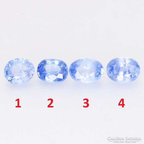 (4) 0.29ct 4.2x3.3mm Természetes Kék Ceylon Zafír, Gyönyörűen Ragyogó Drágakő