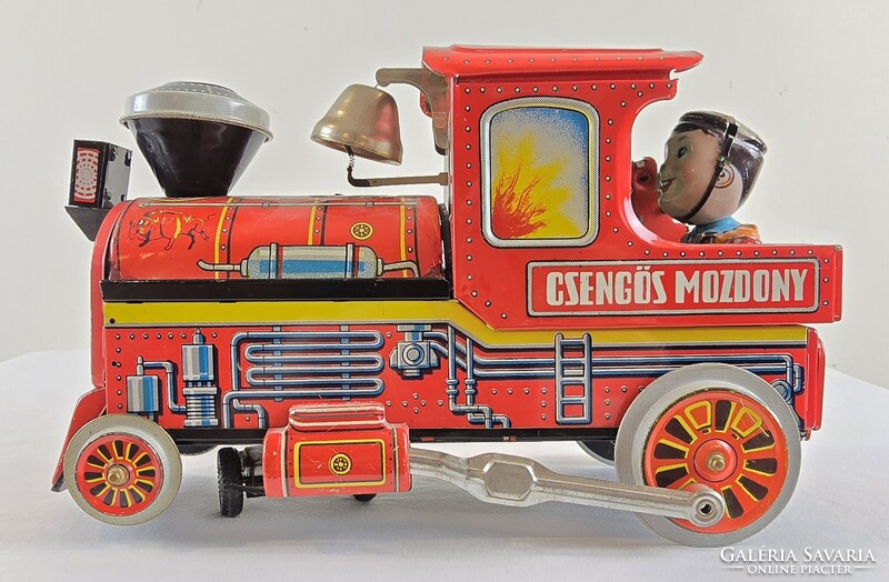 Retró csengős mozdony (T:195)