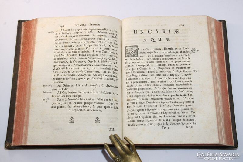 1768 - Túróczi László - Ungaria - Magyarország ismertetése Gyönyörű bőrkötésben !!
