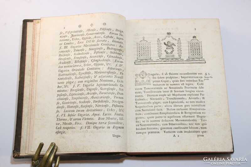 1768 - Túróczi László - Ungaria - Magyarország ismertetése Gyönyörű bőrkötésben !!