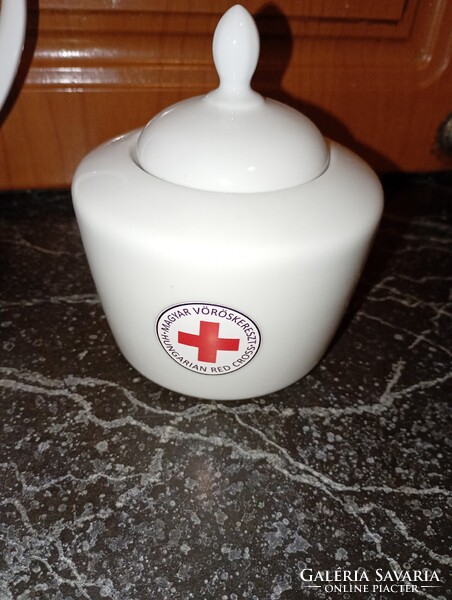Magyar Vöröskereszt porcelán cukortartó Több száz Aukció és Akció a termékeim között