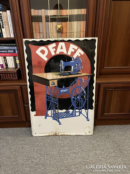 Eredeti art deco Pfaff zománc tábla 60x90 cm