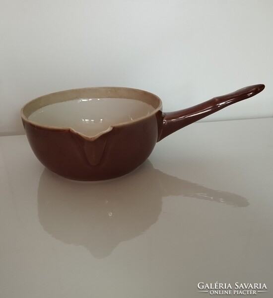 Antik francia tűzálló porcelán fondue pot