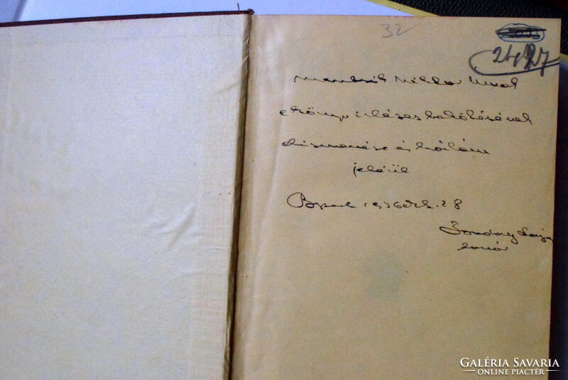 Torday Lajos : Dalművek könyve  1936  Bethlen nyomda . a könyvkötő részére DEDIKÁLT tiszteletpéldány