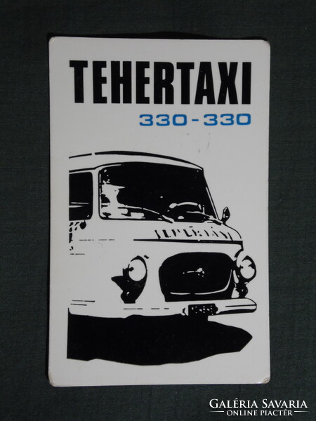 Kártyanaptár,Tehertaxi,Barkas teherautó,1974  (licites)