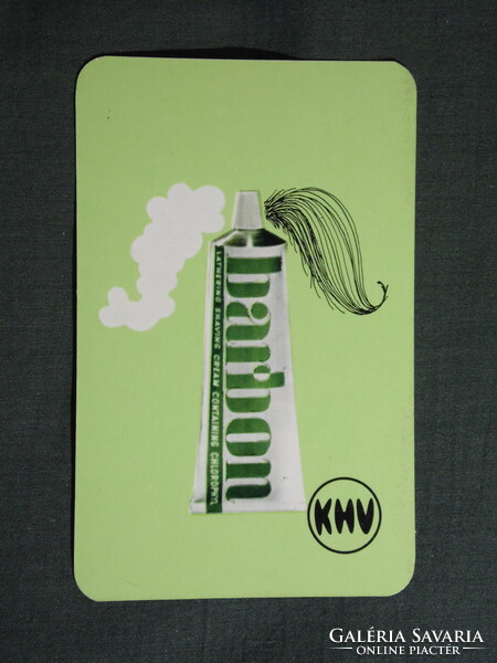 Kártyanaptár,Barbon borotvakrém,KHV Chemolimpex,Budapest,1975  (licites)