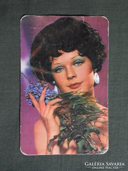 Kártyanaptár,Dunántúli kőolajipari gépgyár,Nagykanizsa,női modell,1974  (licites)