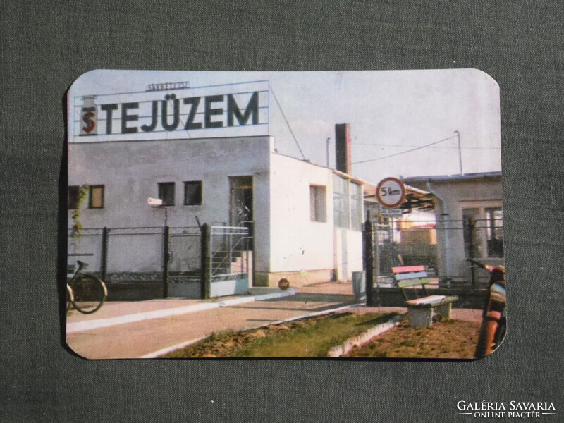 Kártyanaptár,Sárréti TSZ,Szeghalom tejipari vállalat,tejüzem,1975  (licites)