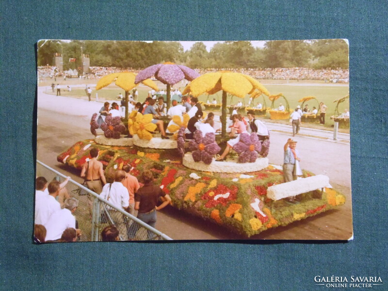 Kártyanaptár,Miskolc kertészeti vállalat,VIII. virágkarnevál,1974  (licites)