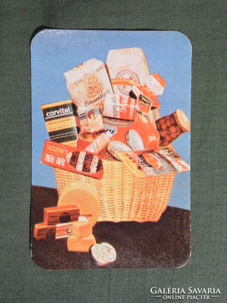 Kártyanaptár,Szolnok,Jászberény,Martfű,Törökszentmiklós,élelmiszer ABC áruházak,1974  (licites)