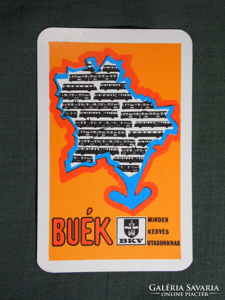 Kártyanaptár,BKV közlekedési vállalat,Budapest,balesetmegelőzés,grafikai,villamos,1974  (licites)