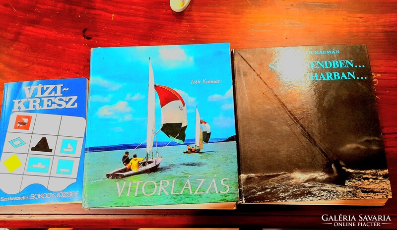 VITORLÁZÓKNAK:Ritka 3db hajózási könyv együtt