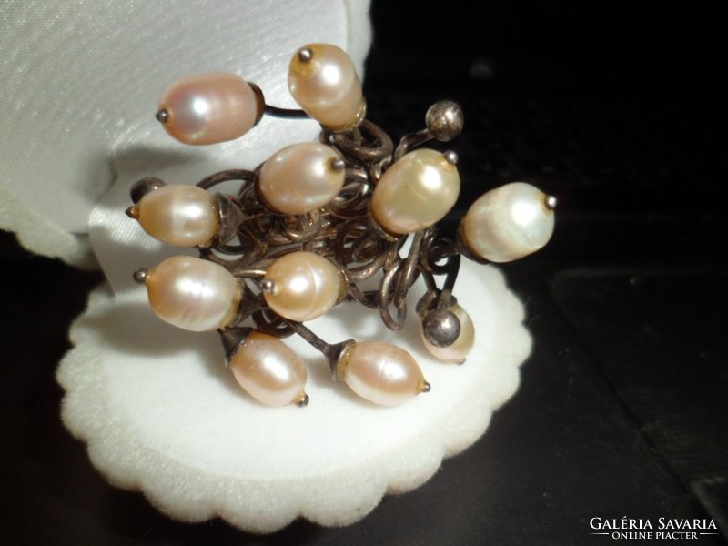 Ezüst gyűrű / gyöngy