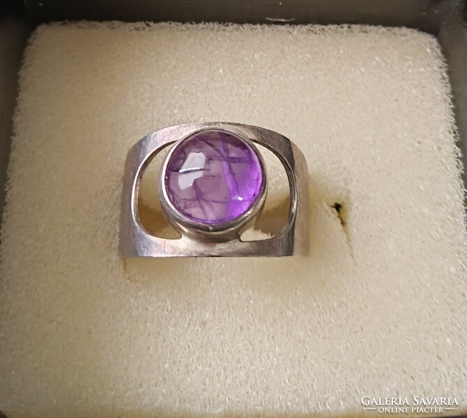 Ezüst gyűrű / ametiszt