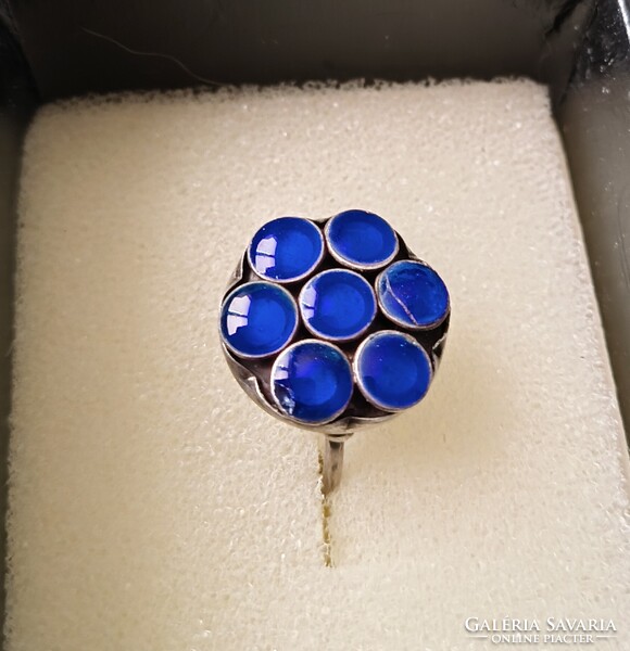 Régi zománcozott ezüst gyűrű