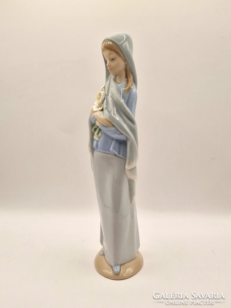 Lladro porcelán hölgy kála lilliommal 4650 23.5cm