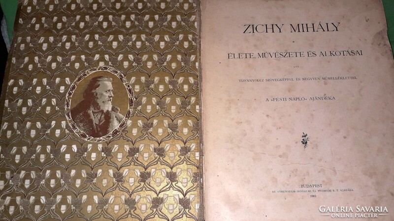 1902.Lándor Tivadar : Zichy Mihály életrajzi album könyv a képek szerint ATHENEUM - PESTI NAPLÓ