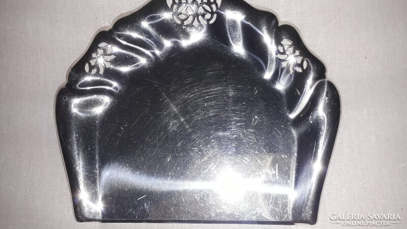 Fém kromozott asztali mintázott lapát 17x15 cm. újszerű