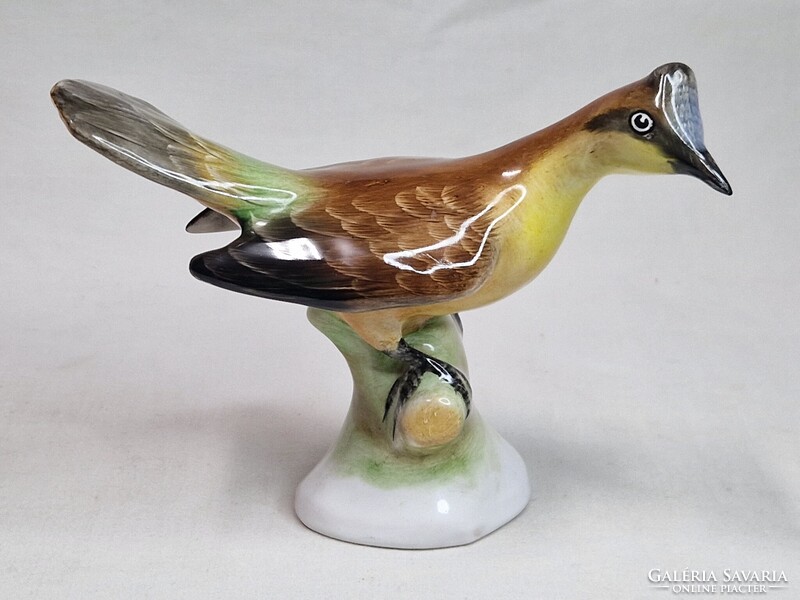 Bodrogkeresztúri szép kézi festésű kerámia madár figura hibátlan állapotban eladó 12 cm. magas