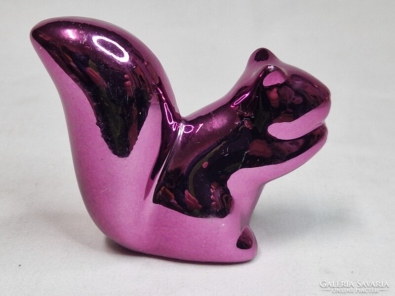 Ritka lila színű porcelán mókus figura hibátlan állapotban 7 cm. magas