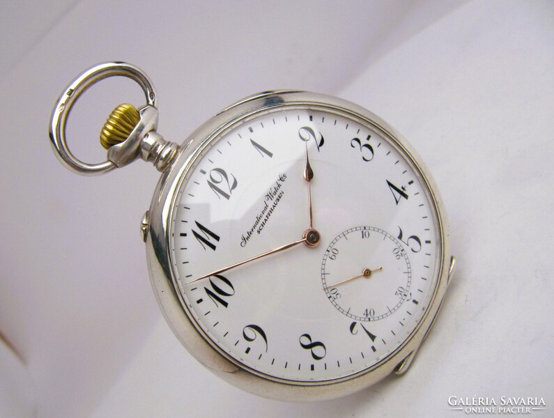 NAGYON SZÉP MINŐSÉGI ,ANTIK IWC SCHAFFHAUSEN ,EZÜST ZSEBÓRA ,1916