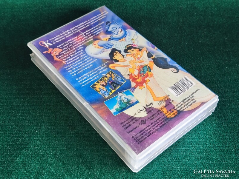 Eredeti bontatlan Walt Disney Aladdin VHS rajzfilm kazetta (1990-00').
