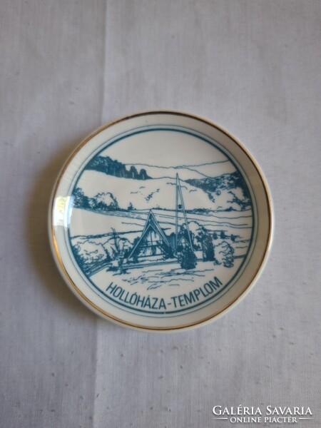 Hollóházi Szent László templom Hollóháza falitálka, gyűrűtartó. 8 cm. Hibátlan. Jelzett