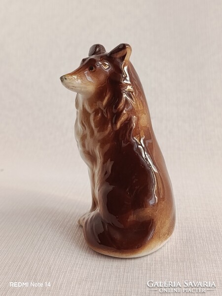 Retro PORCELÁNFIGURA - skót juhászkutya
