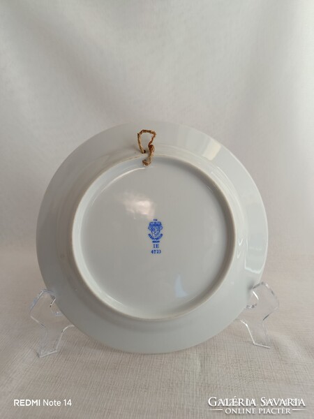 Retro alföldi virágmintás porcelán FALITÁNYÉR