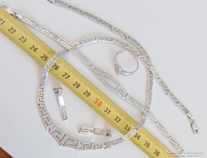 Görög mintás ezüst szett