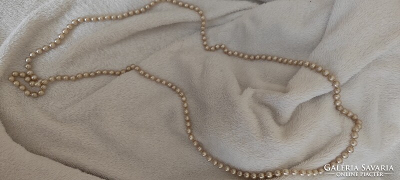 Opal Cultured Pearl Necklace Over 100 Years Old, 150 Beads