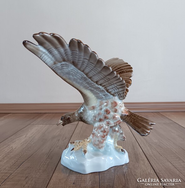 Régi Herendi porcelán sas madár figura