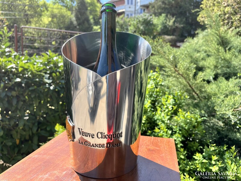CHAMPAGNE CLUB - Veuve Clicquot „La Grande Dame” Polírozott Acél Pezsgőhűtő