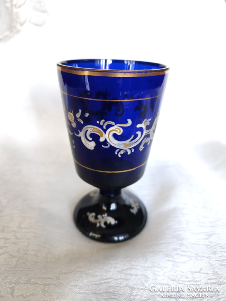 Biedermeier talpas pohár, kehely