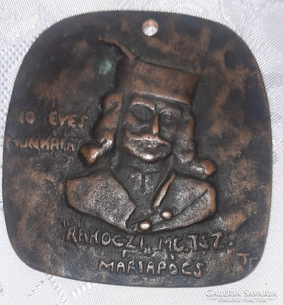 Rákóczi /MG.TSZ Máriapócs/plakett
