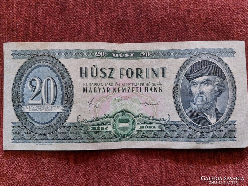 1980 Húsz forintos C bankjegy