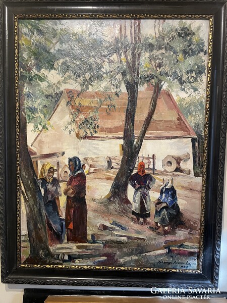 Tihanyi János Lajos - Pihenőben 938’...80x60cm +kerete