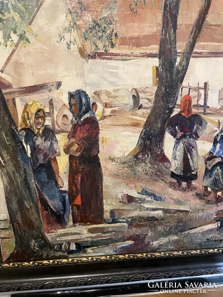 Tihanyi János Lajos - Pihenőben 938’...80x60cm +kerete