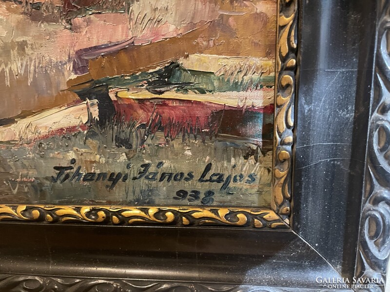 Tihanyi János Lajos - Pihenőben 938’...80x60cm +kerete